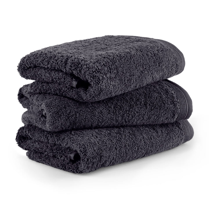 Möve Superwuschel Handtuch-Set, Made in Germany, 100% Baumwolle, Dark Grey, 3 Handtücher 50 x 100 cm
