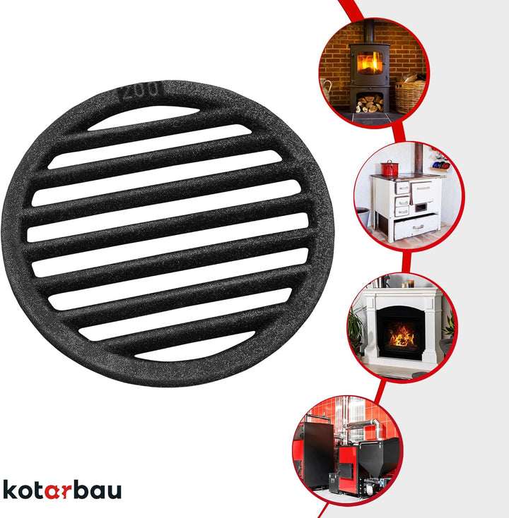 KOTARBAU Kaminrost Ø 20 cm Rundrost Kaminofen Ascherost Tafelrost Rost Ofengitter Kamin Ersatzteile