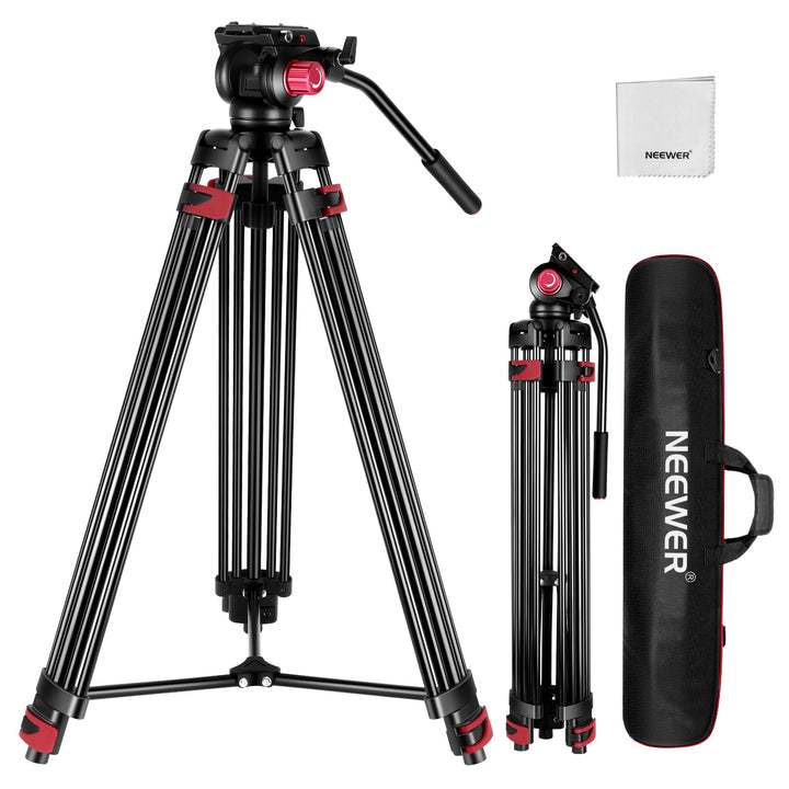 NEEWER 79" Kamera Stativ mit 360° Kugelkopf, Heavy Duty Aluminiumlegierung Videostativ mit QR Platte