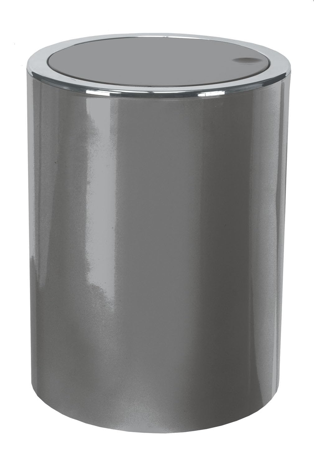 Kleine Wolke Kosmetikeimer Clap, Platin, 5 Liter Länge 19 cm x Breite 19 cm x Höhe 24,5 cm Grau, Län