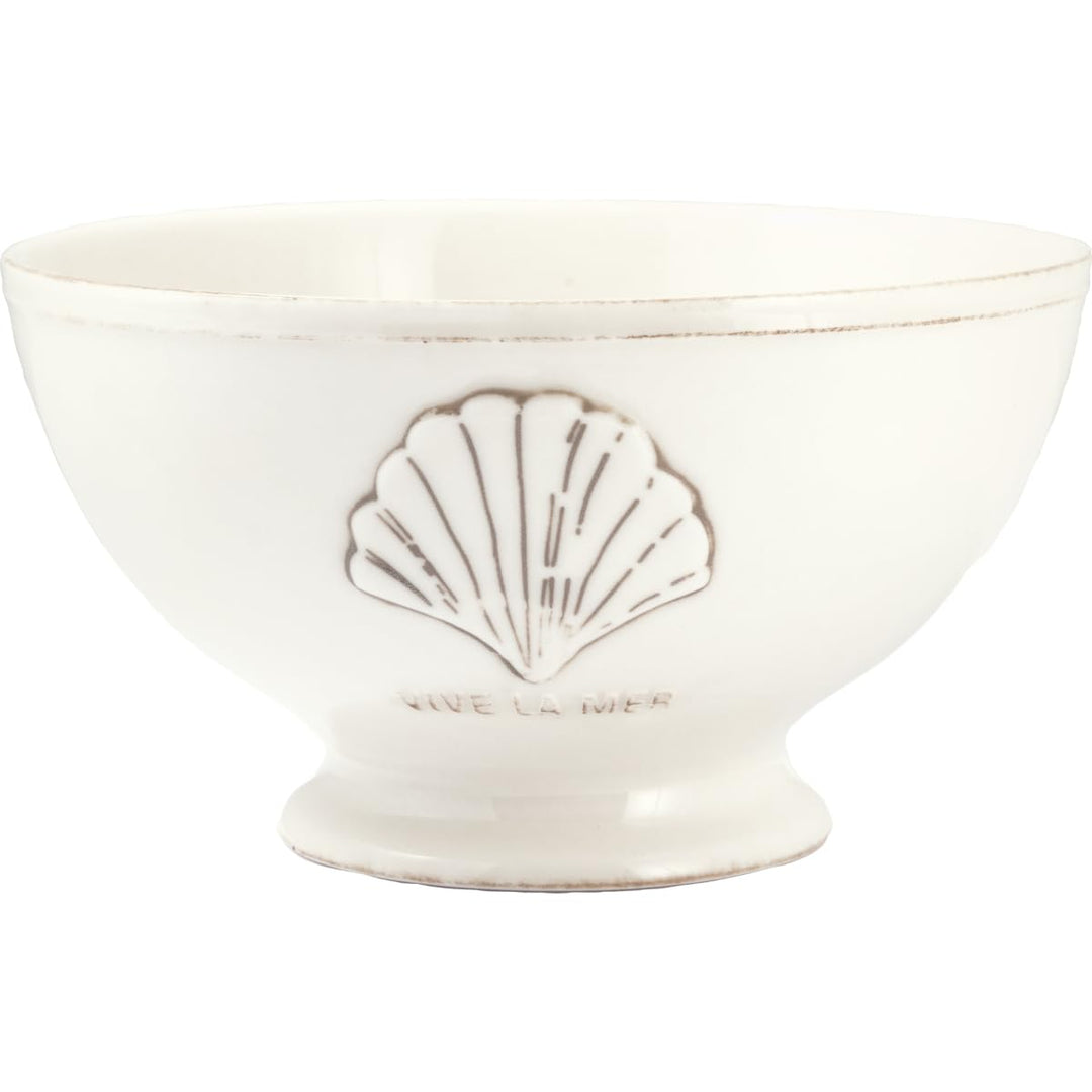 GreenGate Vive la mer Suppenbowl White 0,5l