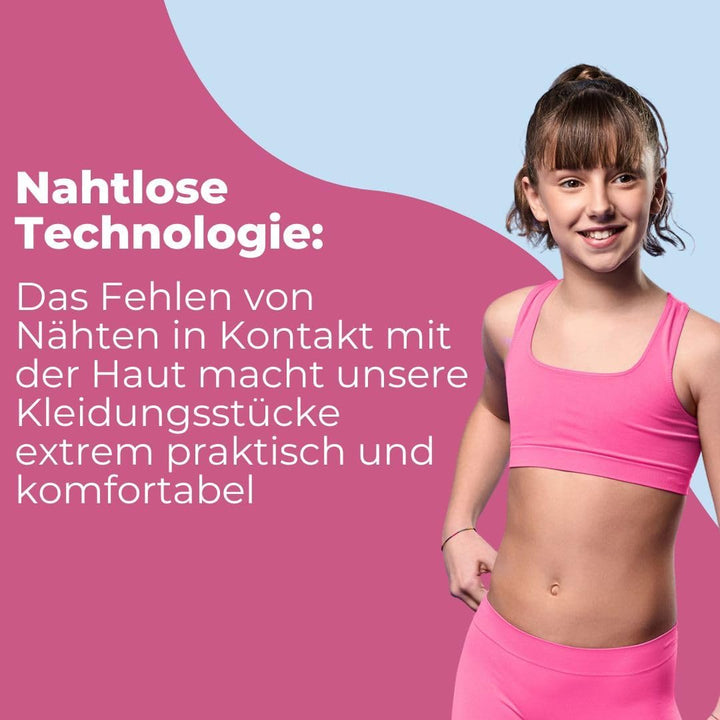 FOCENZA Top für Mädchen aus Mikrofaser, elastisch und bequem, ideal für Gymnastik und Sport, Multipa