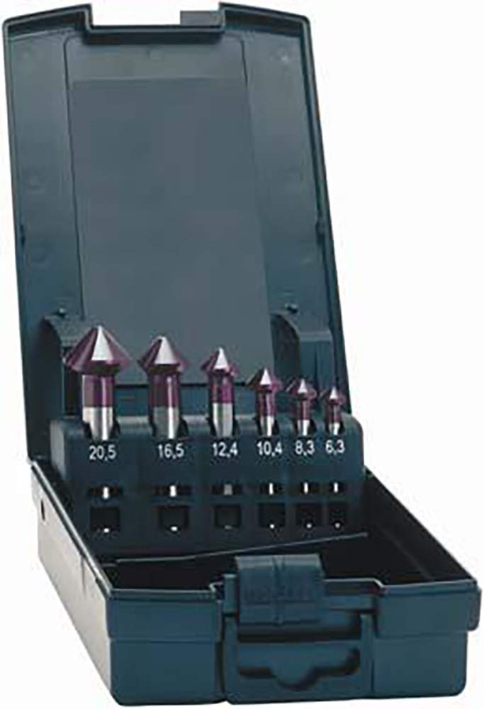 Exact Advancedline Kegelsenker Set 90°, Ø 6,3-25,0mm, HSS, TiAlN-Beschichtung, Rotastop-Schaft 6,3 -