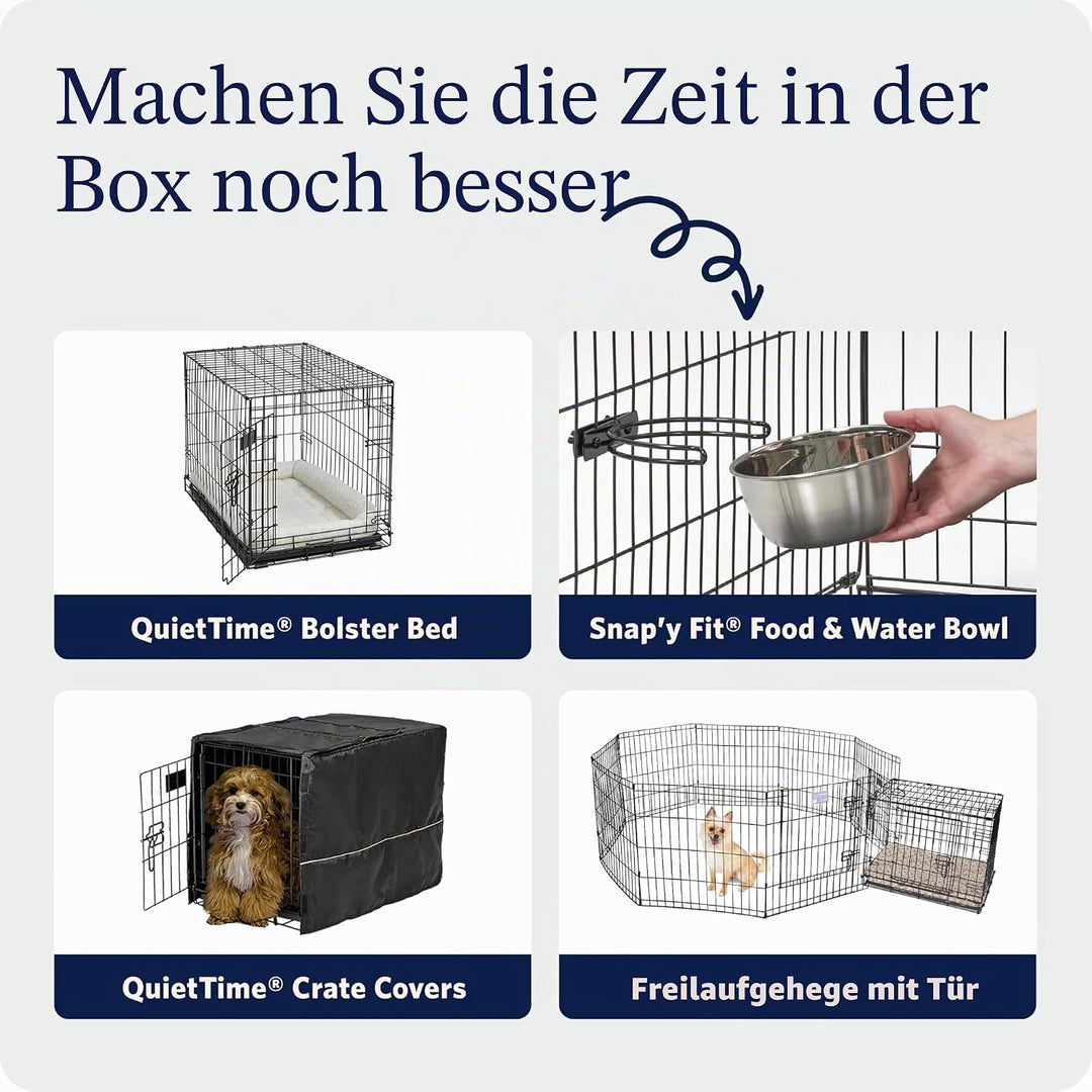 MidWest Homes for Pets iCrate Modell 1524PK Hundebox, ca. 61 cm lang, mit Einzeltür, auslaufsicherer