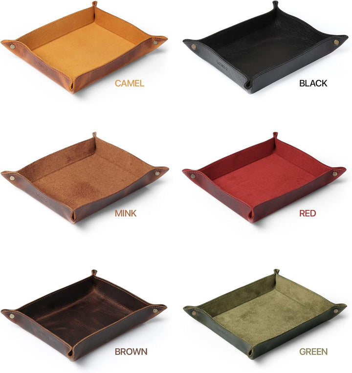 Londo Echtleder Leder Taschenleerer - Vide Poche - Ledertablett Organizer, Praktische Aufbewahrungsb