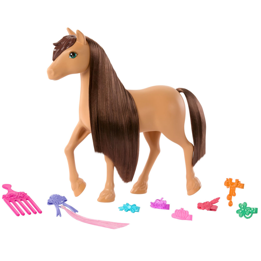 Barbie Pferd - Pony Pepper und Zubehör, inspiriert von Barbie Mysteries: Das geheimnisvolle Pferdeab