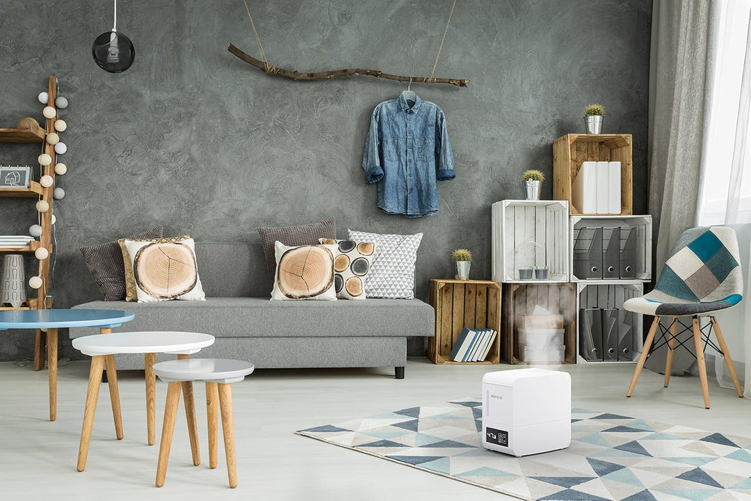 BONECO Verdampfer S250 I Luftbefeuchter I 3L Wassertank I für Räume bis 50 m² I Aroma Funktion I Tou