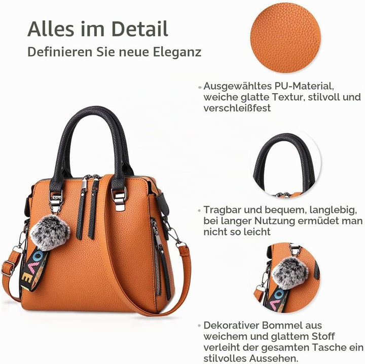 NICOLE &amp; DORIS Mode Handtaschen Damen Taschen Elegant Shopper Tote Leder Schultertasche Frauen Umhän