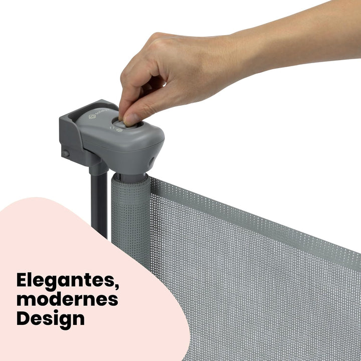 Safety 1st Treppenschutzgitter Ausziehbar, Babygitter 140 cm, Light Grey