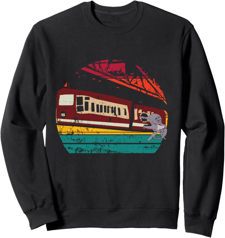 Lustiges Tuffi Wuppertal Elefant fällt aus Schwebebahn Sweatshirt