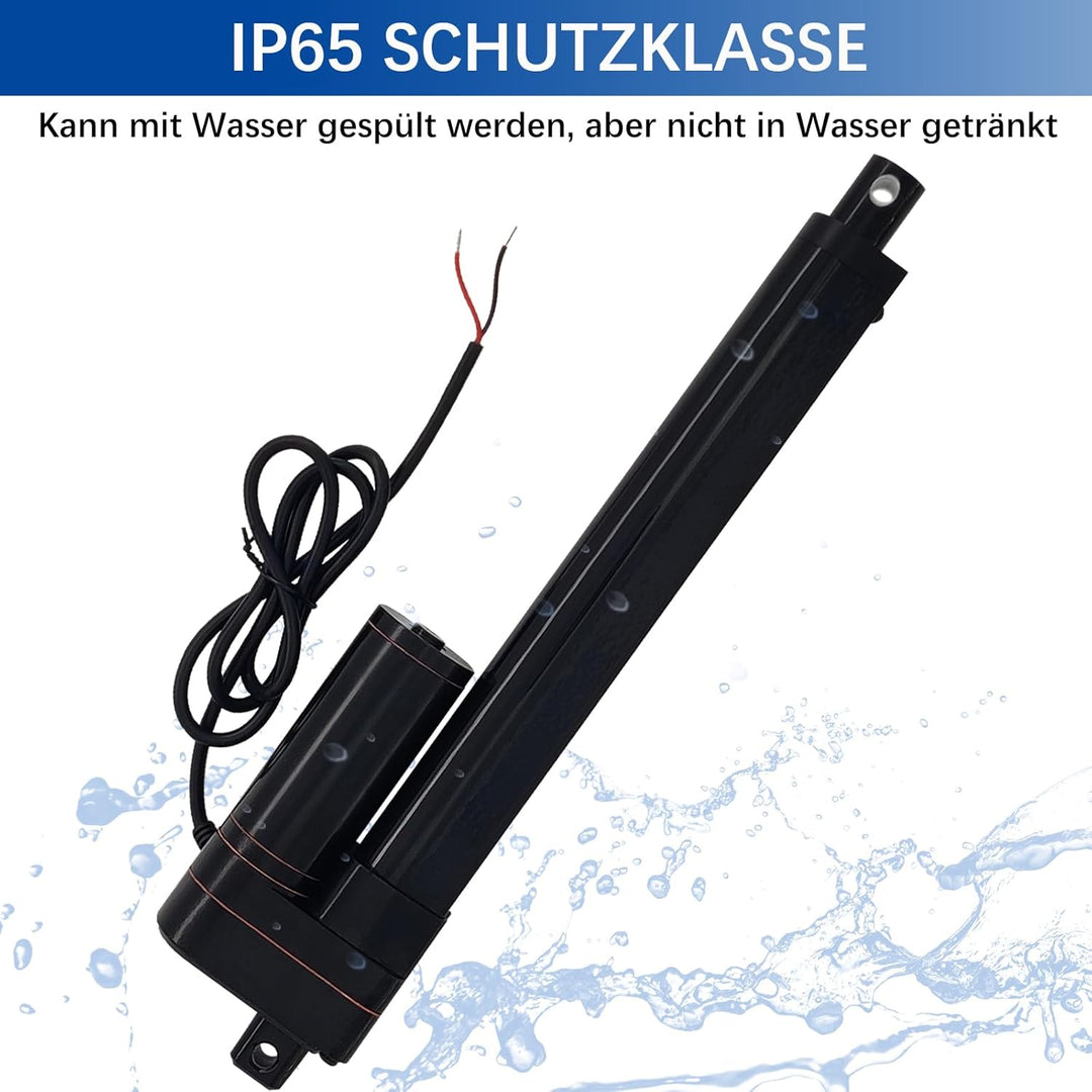 Jvnvlki 3000N 150mm Hub Linearantrieb 12V Linear Actuator Linearmotor 5mm/s Mit Montagebügeln für Sc