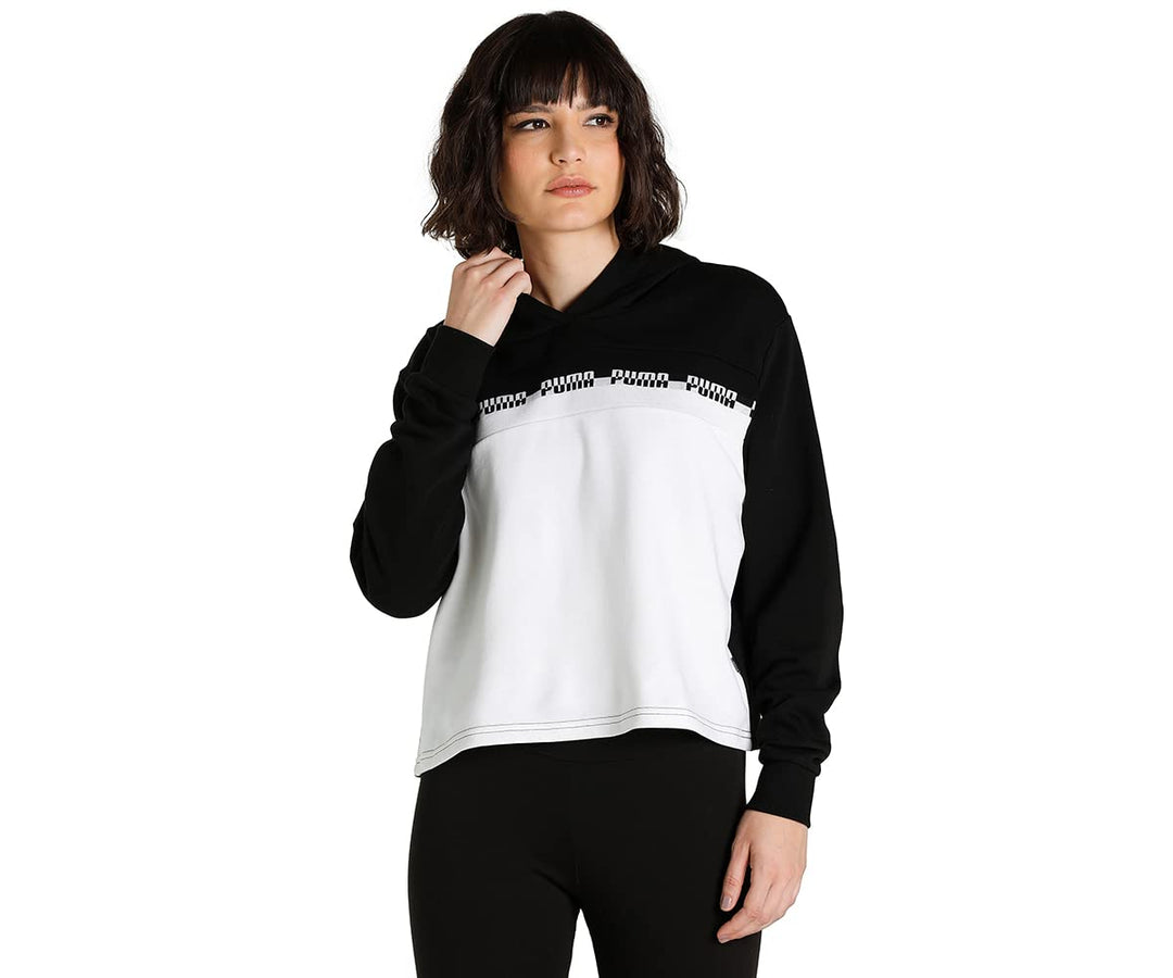 PUMA Amplified Cropped Damen Hoodie Puma Black M