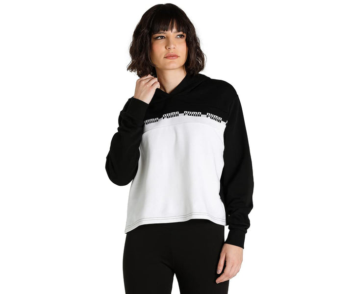 PUMA Amplified Cropped Damen Hoodie Puma Black M