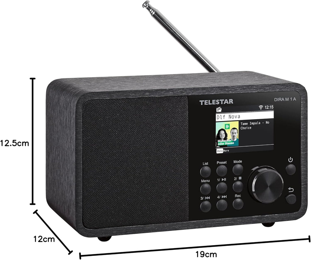 Telestar DIRA M 1 A - Digitalradio/Internetradio (DAB+ / DAB/UKW/FM/Internet, WLAN, Bluetooth 5.1, F