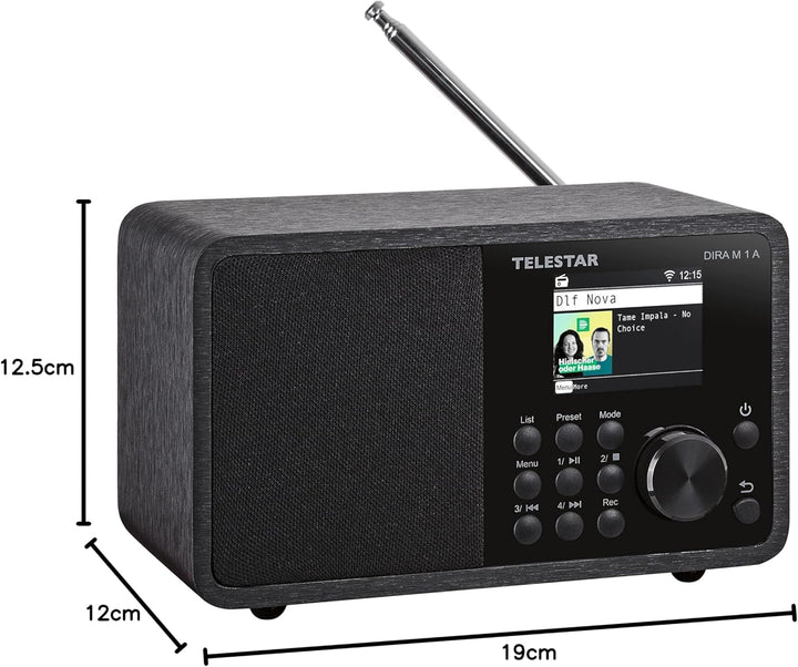 Telestar DIRA M 1 A - Digitalradio/Internetradio (DAB+ / DAB/UKW/FM/Internet, WLAN, Bluetooth 5.1, F