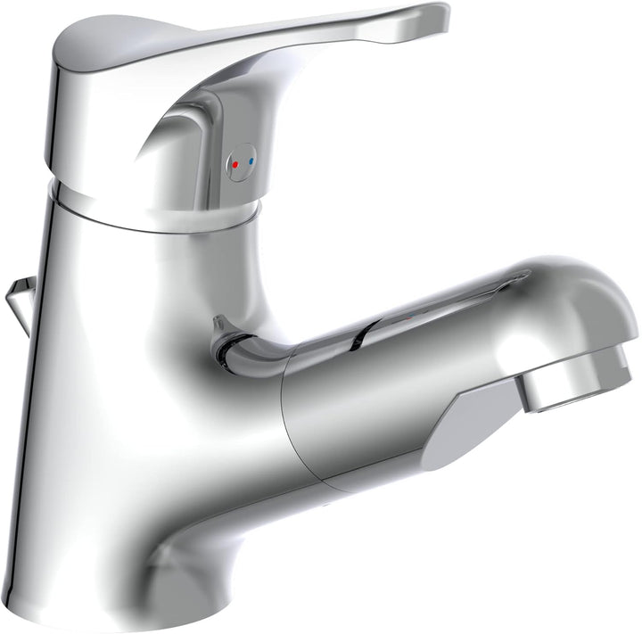 ATTICA 22150 Waschtischarmatur Bad, Wasserhahn mit Haarbrause, Badarmatur mit ausziehbarer Brause zu