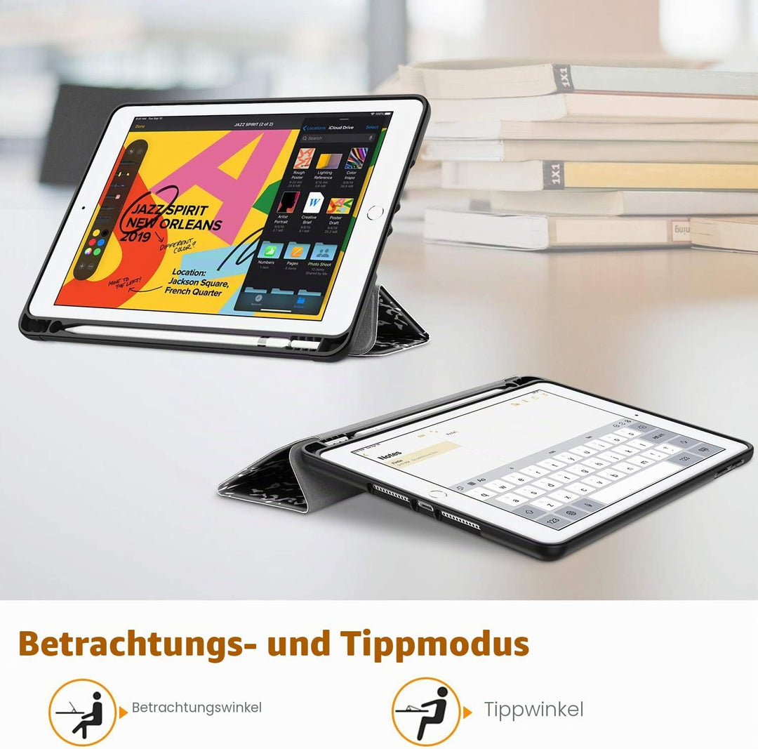 Fintie SlimShell-Schutzhülle für iPad 8. Generation 2020 und 7. Generation 2019, 10,2 Zoll. Mit eing