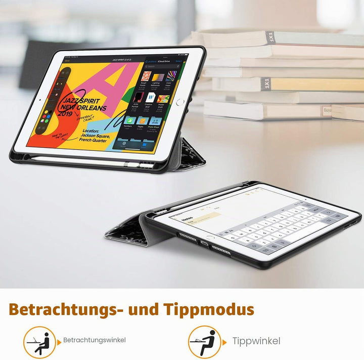 Fintie SlimShell-Schutzhülle für iPad 8. Generation 2020 und 7. Generation 2019, 10,2 Zoll. Mit eing