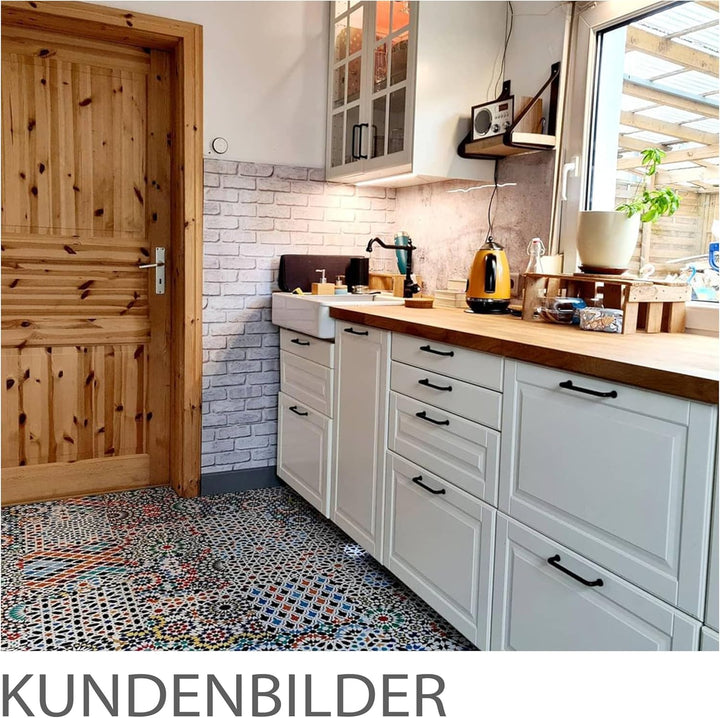 StickerProfis Küchenrückwand selbstklebend Glasoptik - GEKALKTE Wand - 1.8mm, Versteift, alle Unterg