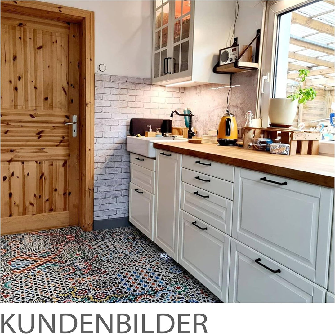 StickerProfis Küchenrückwand selbstklebend Glasoptik - GEKALKTE Wand - 1.8mm, Versteift, alle Unterg