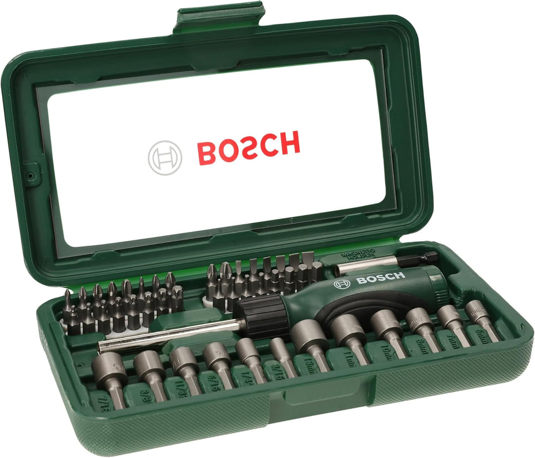 Bosch Professional Bosch 46tlg. Schrauberbit und Steckschlüssel-Set (PH-, PZ-, Hex-, T-, S-Bit, Zube