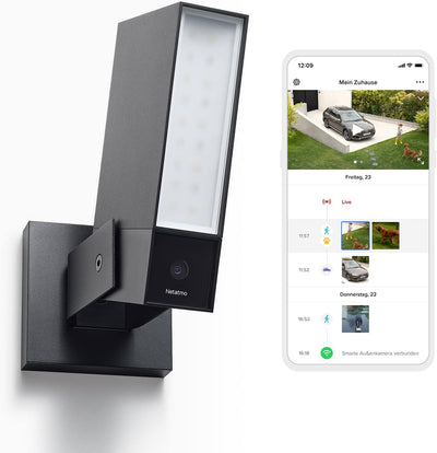 Netatmo Smarte Überwachungskamera Aussen, WLAN, Integrierte Beleuchtung 12W, Video HD 1080p 4MP, Bew