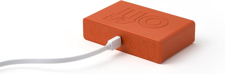Lexon Flip Classic Morgenwecker, beleuchtet, wendbar mit Seiten on Off und Snooze-Funktion, mit LCD-