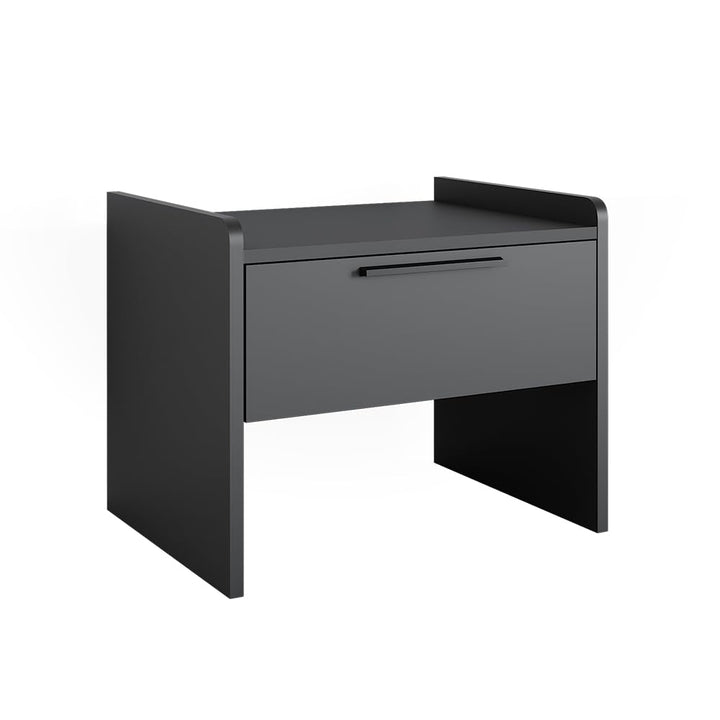 Vicco Esszimmerbank Roman, Anthrazit, 53.5 x 41.1 cm mit 1 Schublade Schwarz Hocker mit 1 Schublade,