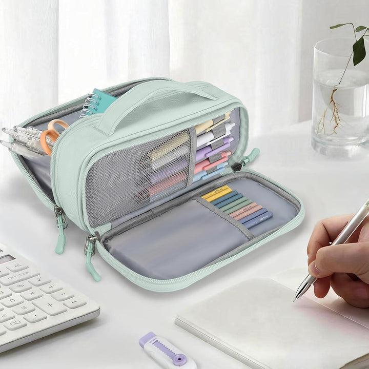 Federmäppchen Niedliches Federmäppchen für Mädchen, geräumige Federtasche mit Griff für Schule und B