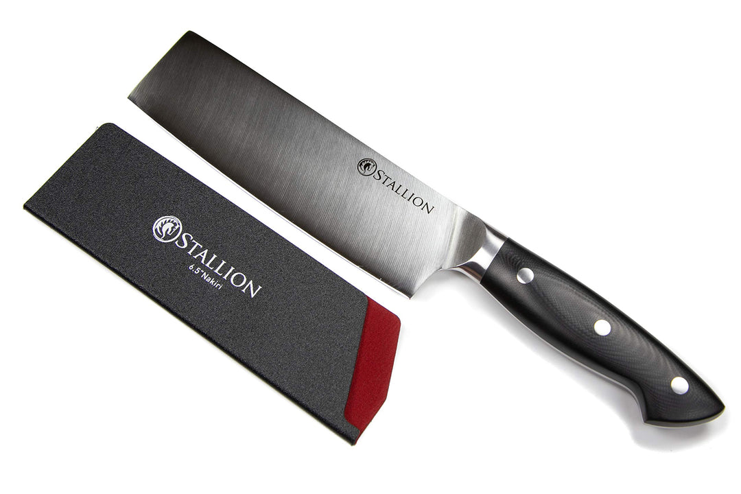 STALLION Professional Messer Nakirimesser 16,5 cm - Klinge aus deutschem 1.4116 Messerstahl und Grif