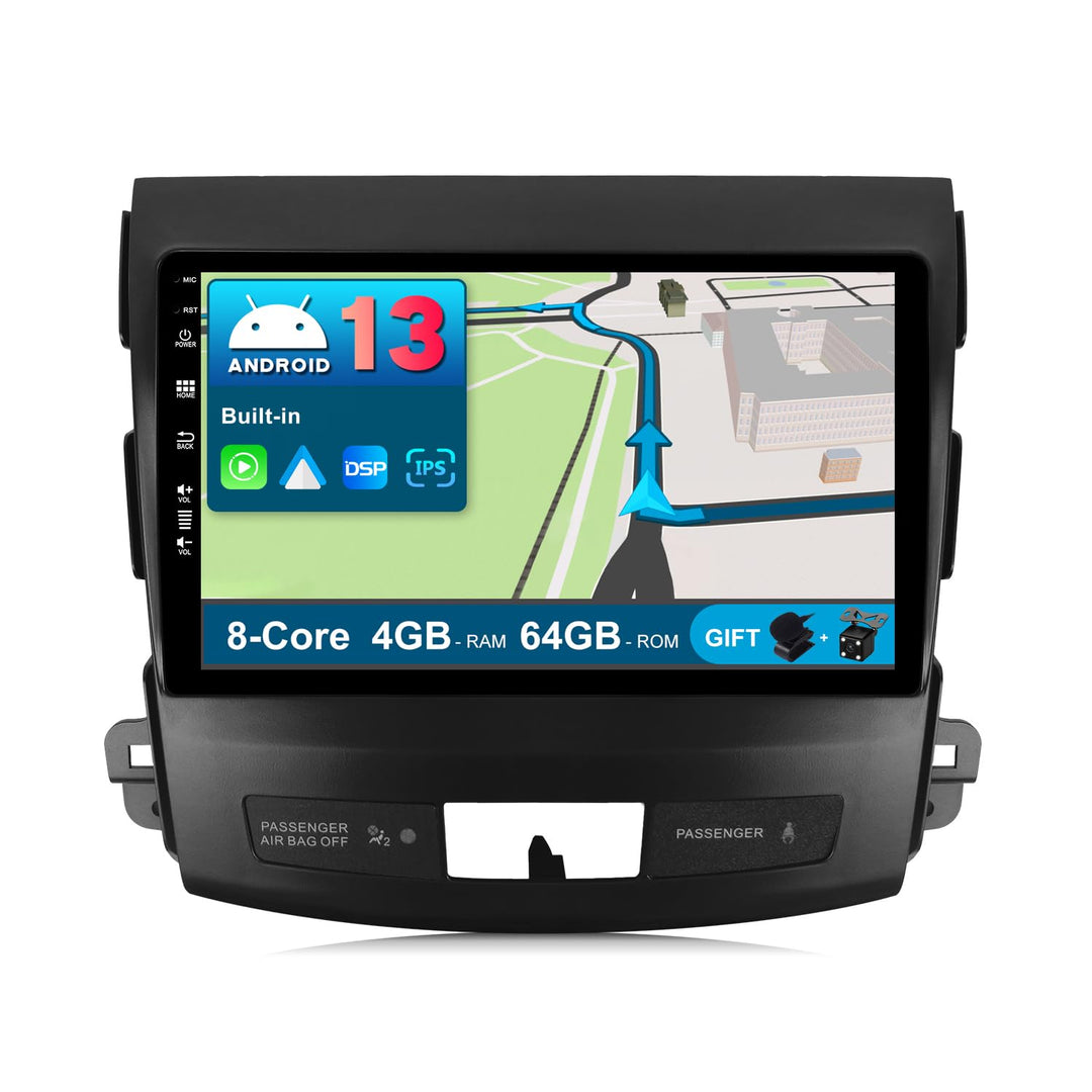 JOYX Android 12 Autoradio Passt für Mitsubishi Outlander (2008-2015) - [4G+64G] - Eingebaut DSP/Carp