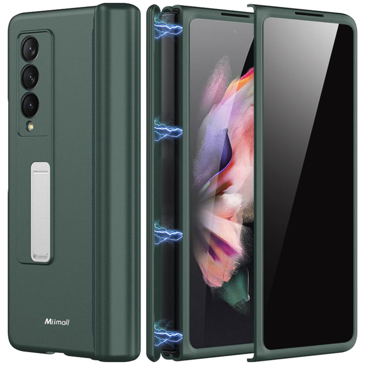 Miimall Kompatibel mit Samsung Galaxy Z Fold 3 Hülle mit Displayschutz Anti-Peeping+Magnetischer Sch