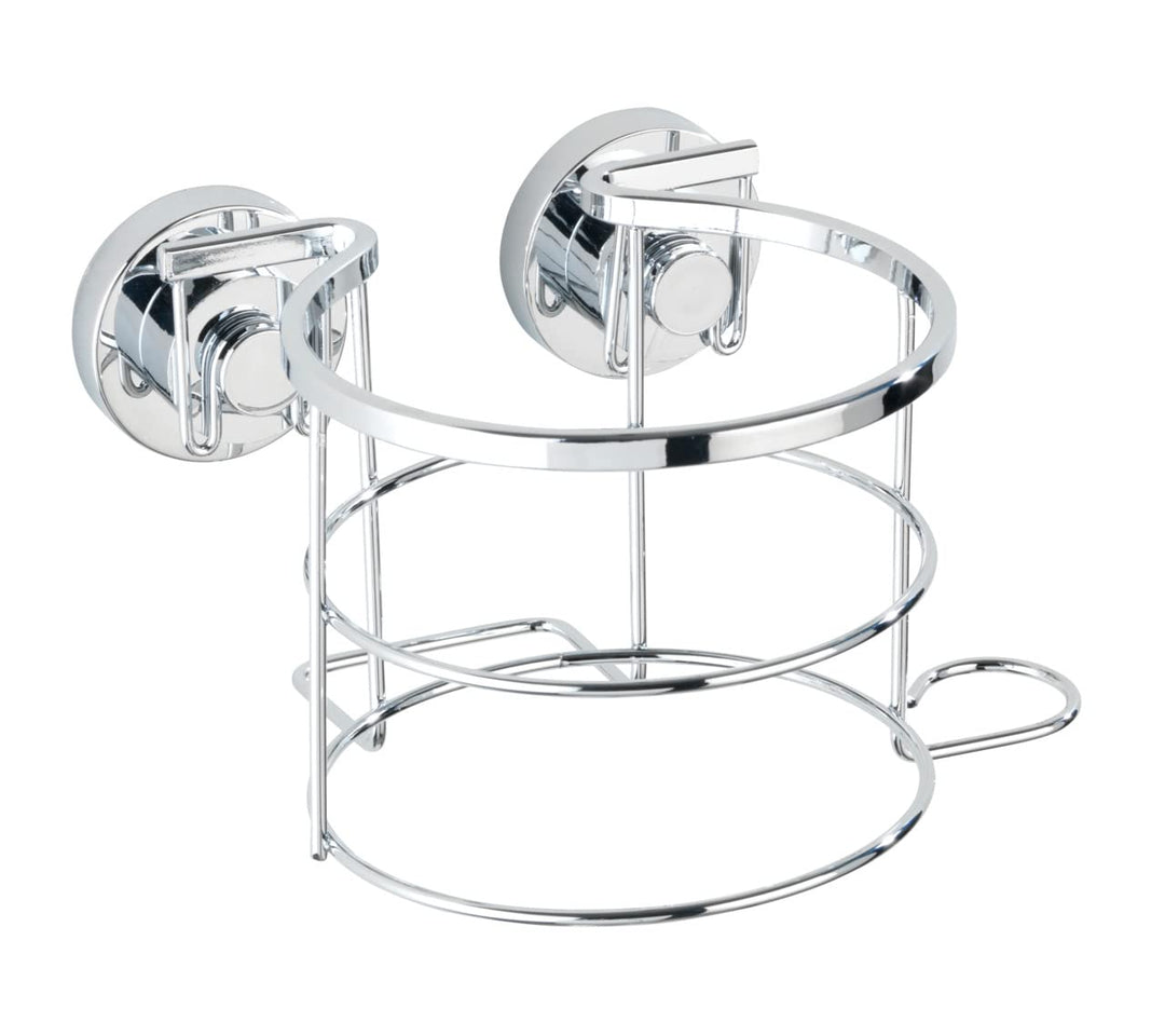 WENKO 17798100 Power-Loc Haartrocknerhalter Bovino - Befestigen ohne Bohren, Easy Hang On, Edelstahl