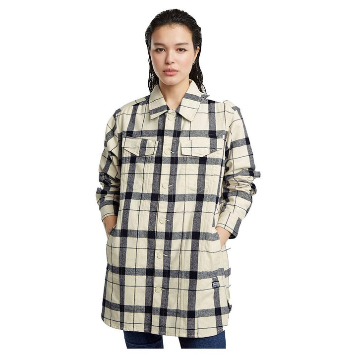 G-STAR Damen Boyfriend Overshirts XXS Mehrfarben (Milk Remy Check D25222-d716-g790), XXS Mehrfarben