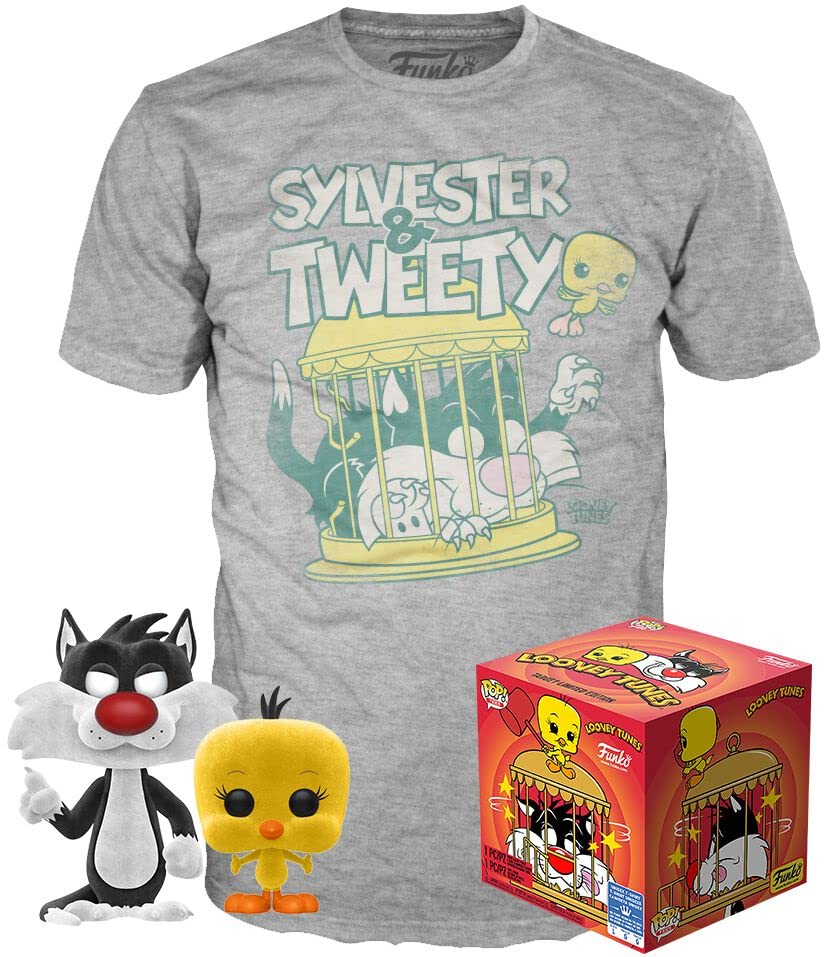 LOONEY TUNES Sylvester & Tweety - POP! & Tee Männer Funko Pop! Standard S S Standard, S Standard