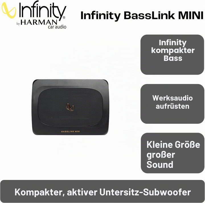 Infinity Basslink Mini - Powered 6x8 Untersitz-Subwoofer - Titan