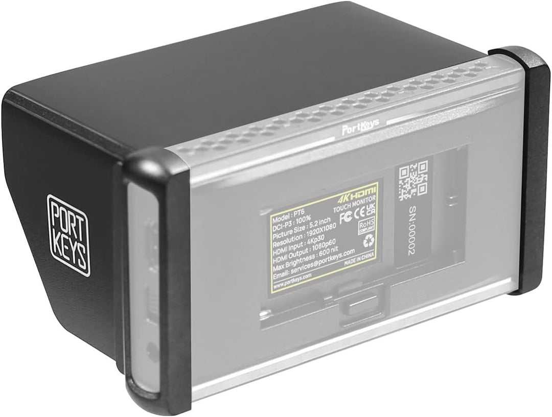 Portkeys PT6 Kamera Feldmonitor Sonnenblende Visier mit sturzsicherer Gummihülle für PT6, für PT6