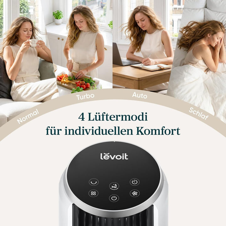 Levoit 20 dB sehr leiser Turmventilator mit Fernbedienung, 7,9 m/s Ventilator mit Kühlung, 90° oszil
