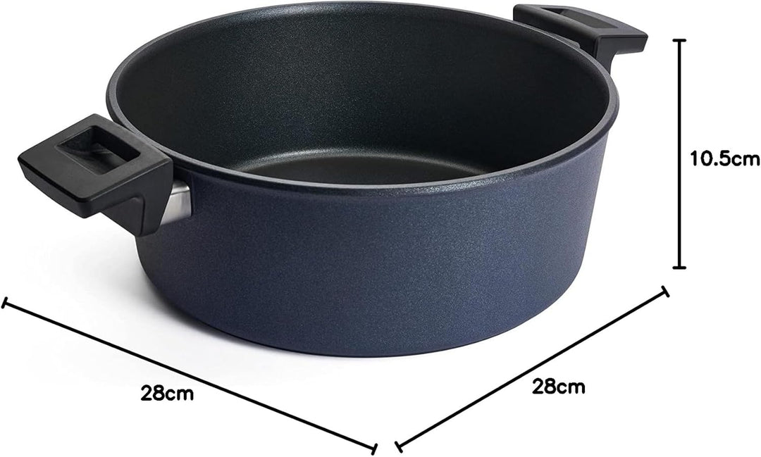 Woll Active Lite Kasserolle mit Active-Lite-Deckel, Ø 28 cm, 10,5 cm hoch, 5.5 Liter, mit 2 Seitengr