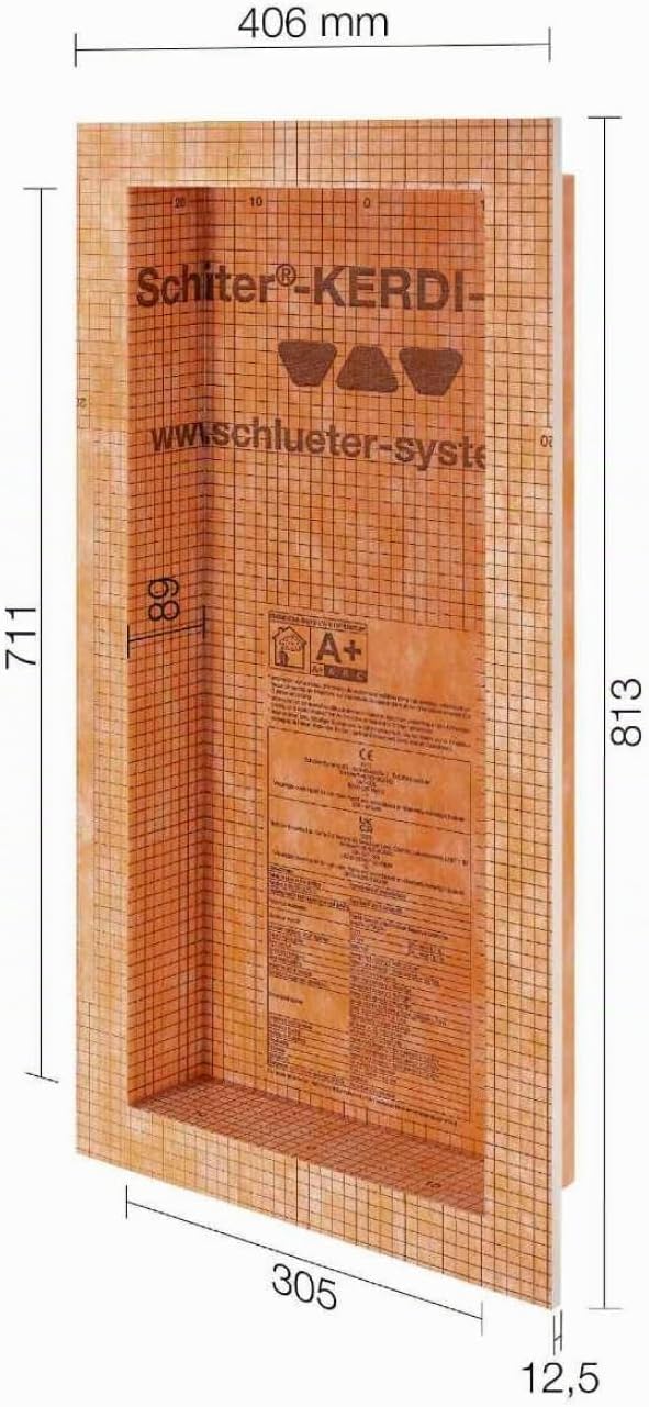 Schluter Duschnische Kerdi - 4 Grössen wählbar 305x711mm Orange