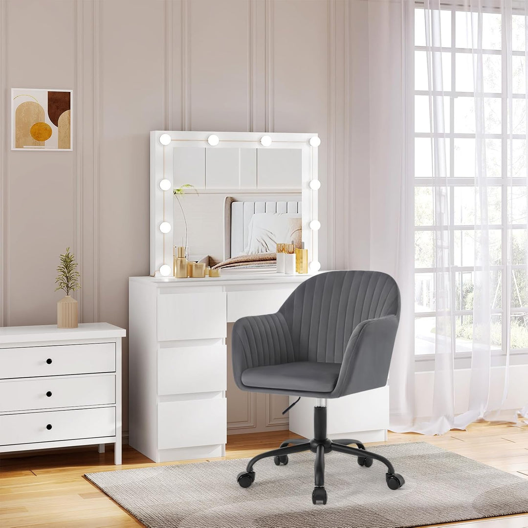 WOLTU Schreibtischstuhl, Bürostuhl ergonomisch, Homeoffice Stuhl höhenverstellbar, Schminkstuhl mit