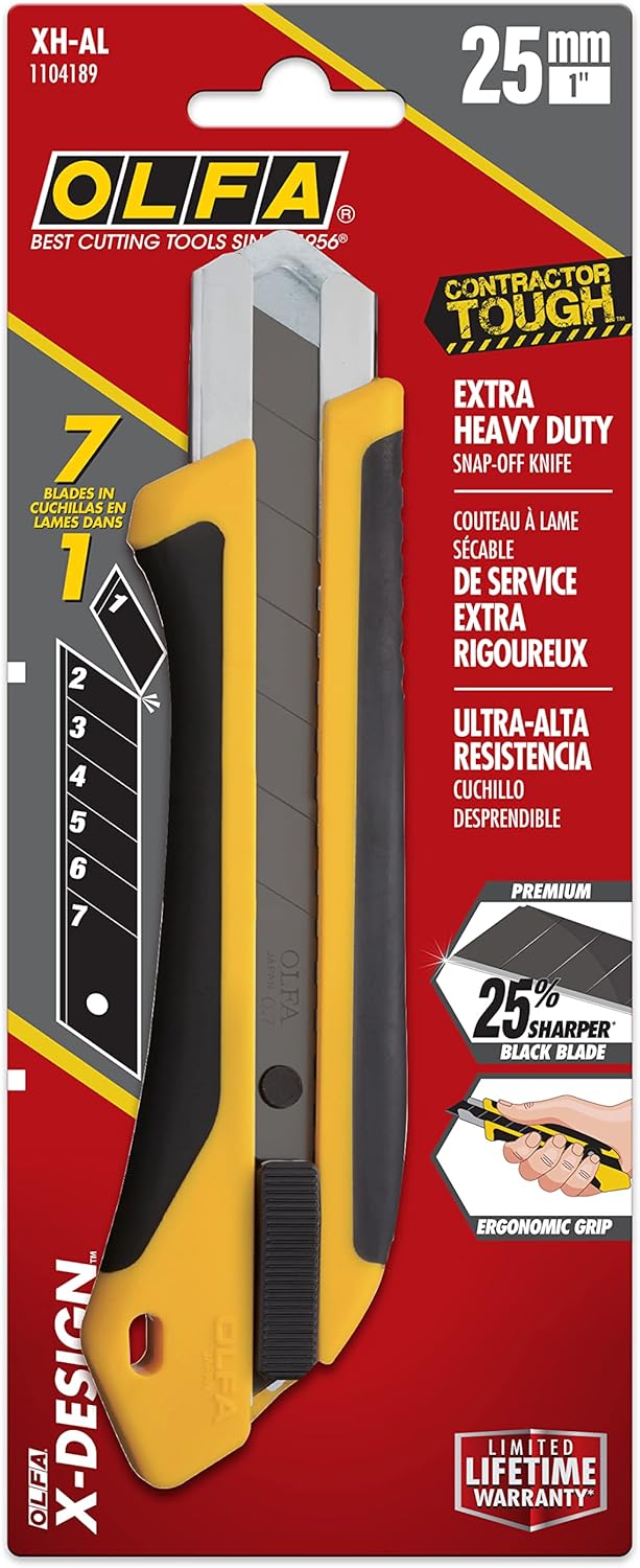 OLFA-XH-AL-Cutter 25mm bloqueo autom. 25mm Cutter XH-AL, 25mm Cutter XH-AL