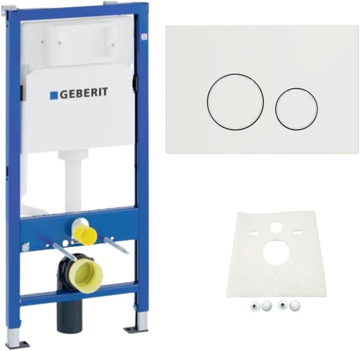 HGMBAD Geberit Duofix Spülkasten Drückerplatte Betätigungsplatte weiss Schallschutz