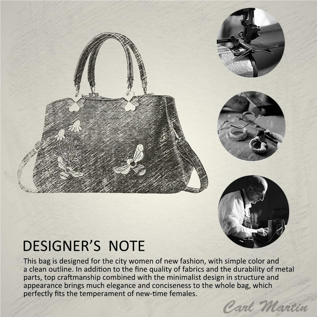NICOLE&DORIS Handtaschen Damen Mode Schultertasche Geldbörse Retro Umhängetasche Frau Tote Stickerei