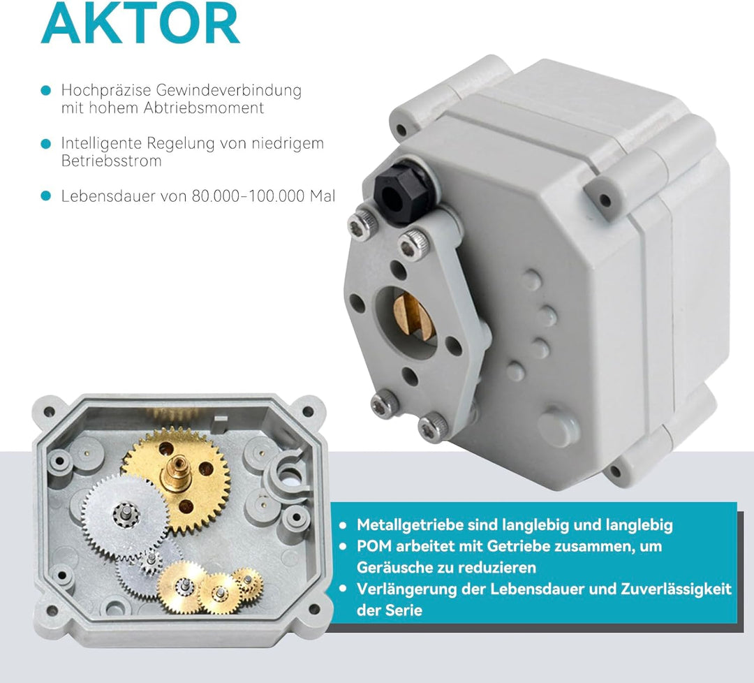 BACOENG AC110-230V 2 Wege 1" Messing Motorkugelhahn Zonenventil CR202C 2 Drähte Elektrische Kugelven