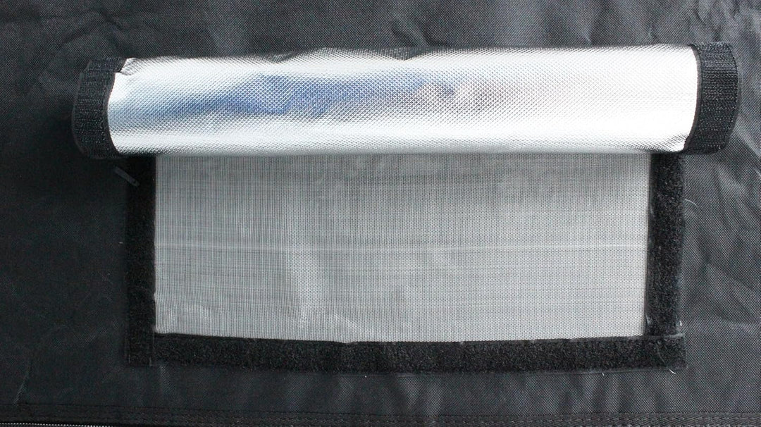 Growzelt 50x50x120 cm, Anbaubox für Pflanzenzucht, Pflanzenzelt Schwarz