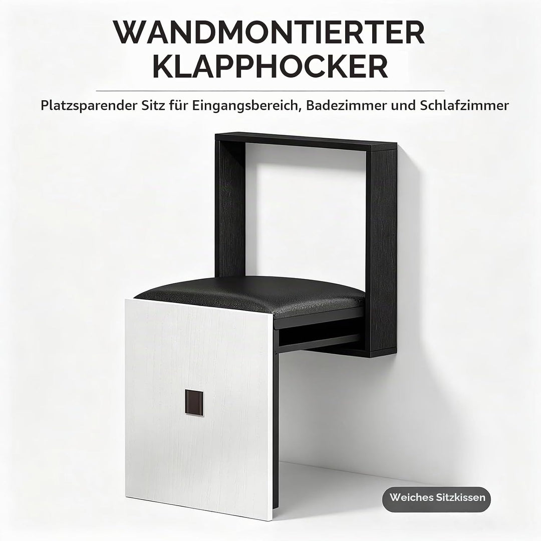 UIILO Faltbarer Wandhocker Wandmontierter 7 cm Ultradünner Klappstuhl Geeignet für Eingangsbereiche