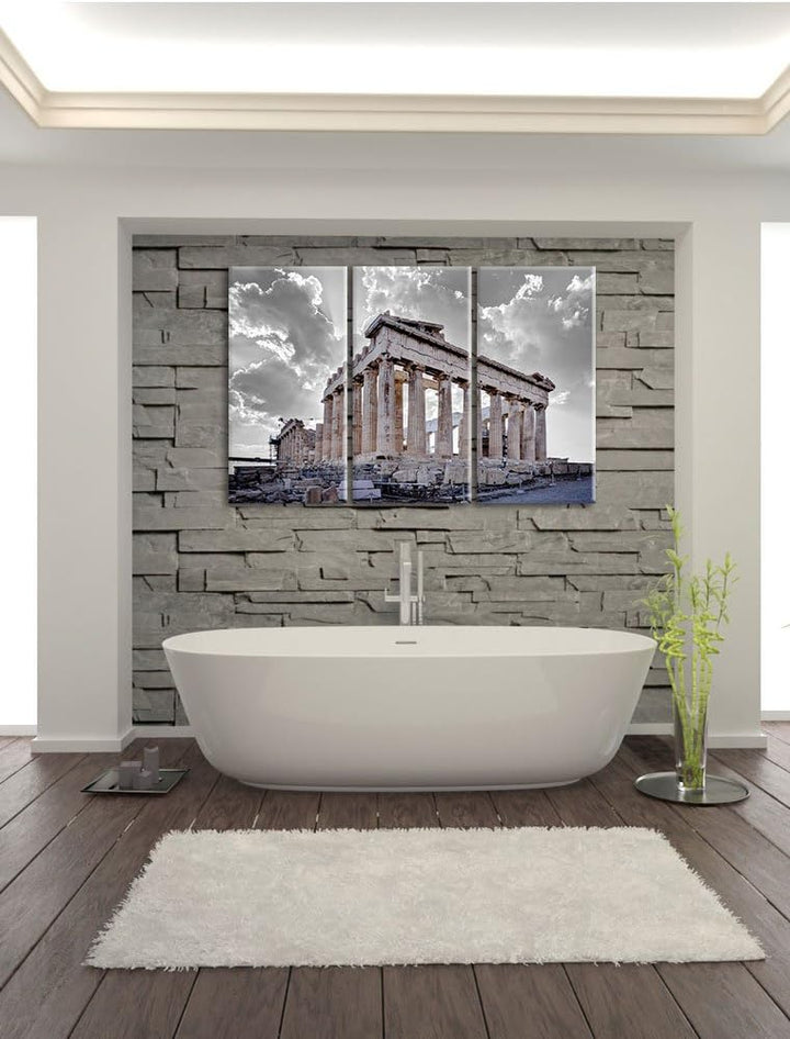 Pixxprint Propyläe von Akropolis in Athen als Leinwandbild/Grösse: 3 Teilig (120x80 cm) cm/Wandbild/