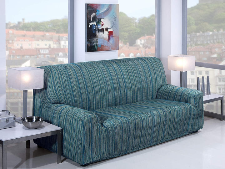 Martina Home Mejico Sofabezug, elastisch 2 Plazas, 120 a 190 cm de ancho blau 2 Plätze Blau, 2 Plätz