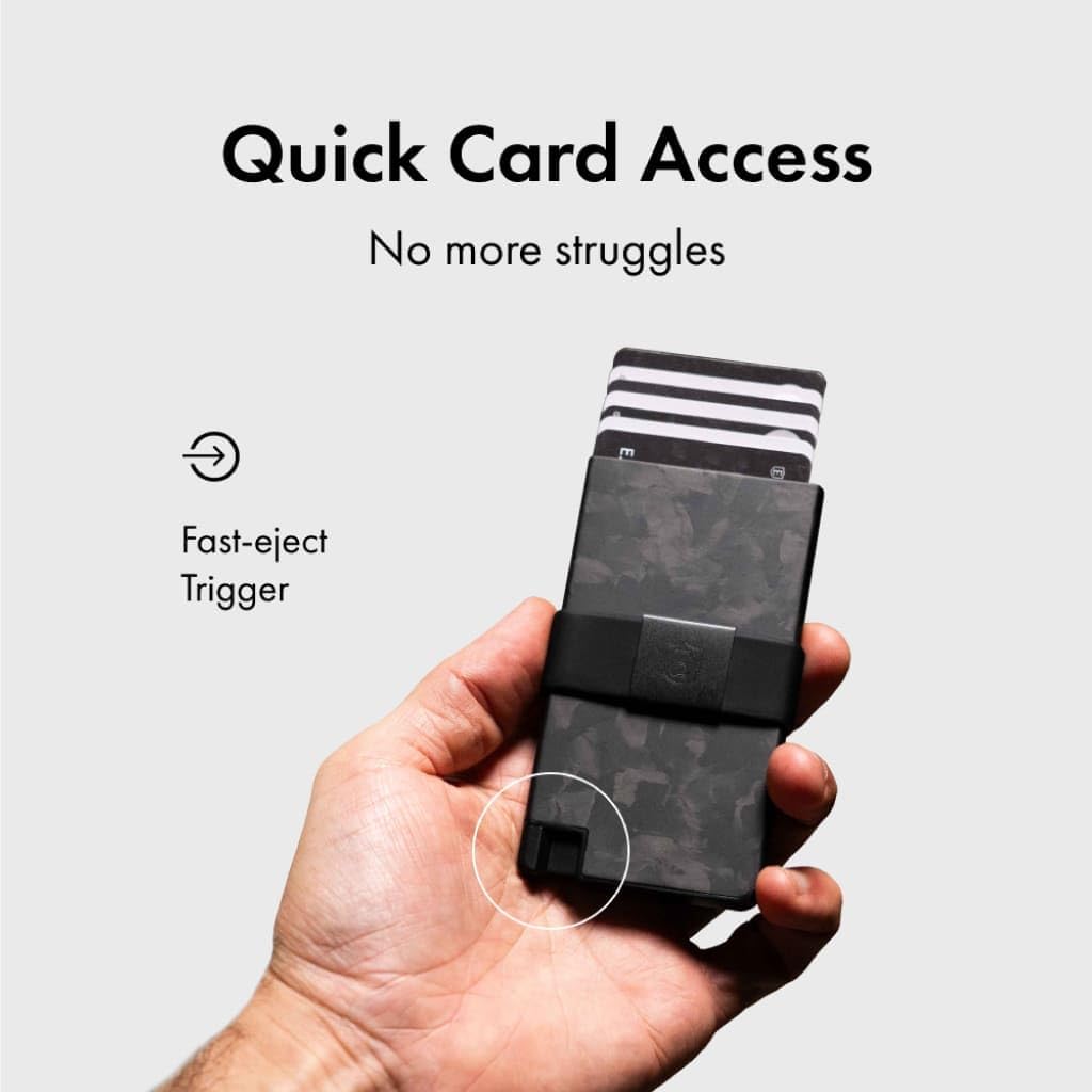 Ekster Carbon Cardholder Smart Wallet gebaut für schnellen Zugriff., Carbon Schmiede, Minimalistisch